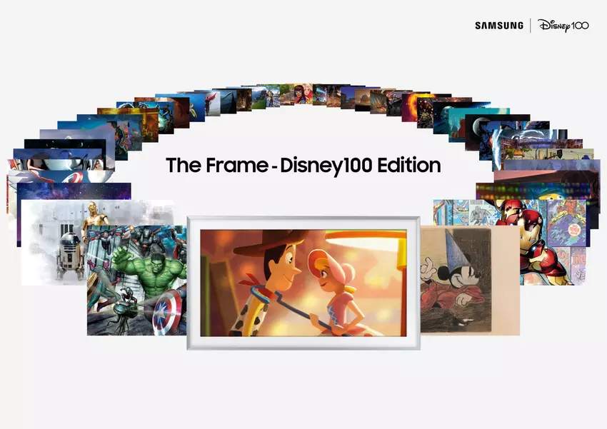 Samsung hat The Frame TV Disney 100 Edition TVs mit Bildschirmdiagonalen von 55, 65 und 75 Zoll zurückgebracht