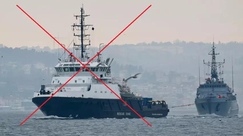 Bayraktar BT2 HD-Video der Zerstörung des russischen Schiffes "Vasily Bekh" durch zwei Harpunenraketen