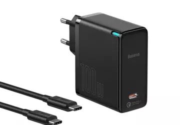 Das Baseus 100-Watt-GaN-Ladegerät mit USB-C-Anschluss ist ...