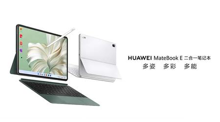 Huawei enthüllt das Design des MateBook E 2023 vor der Ankündigung: 2-in-1-Gerät mit dünnen Rändern, Tastatur, Stift und Windows 11 an Bord