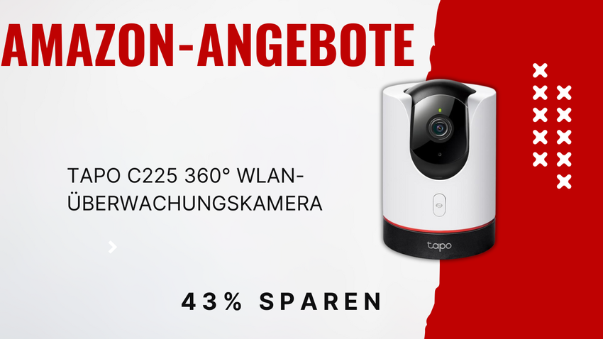 Tapo C225 360° WLAN-Überwachungskamera - Jetzt unglaubliche 31,91€ günstiger!