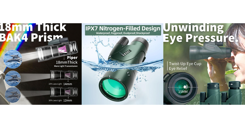 Gosky 12x55 gute ferngläser für weite entfernungen