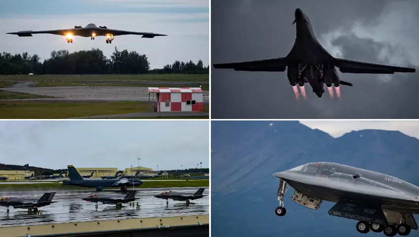 B-2 Spirit, B-52H Stratofortress und B-1B Lancer - die US-Luftwaffe setzte alle Typen von strategischen Bombern gleichzeitig ein