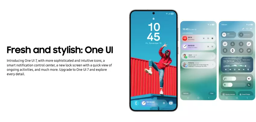Samsungs spanische Website hat eine neue Seite mit One UI 7.0 enthüllt