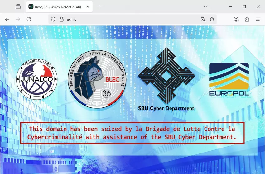 XSS.is funktioniert nicht mehr, jetzt hat es die folgenden Beschriftungen. Illustration: bleepingcomputer.com