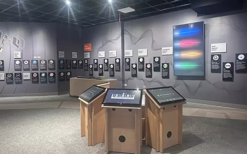 Interaktive Installationen der Apple-Ausstellung