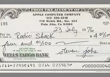 Steve Jobs' 4-Dollar-Scheck wurde für 46.000 ...