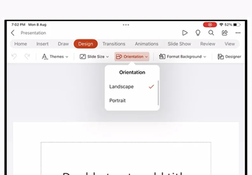 Der Hochformatmodus zum Erstellen von Präsentationen ...