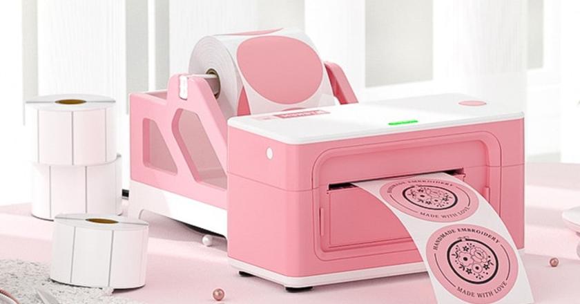 MUNBYN Rosa bester drucker für sticker