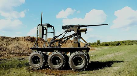 Ukrainische Ingenieure haben eine geländegängige Kampfplattform-Drohne Droid Raw 12.7 vorgestellt, die mit einem großkalibrigen M2 Browning-Maschinengewehr ausgestattet ist