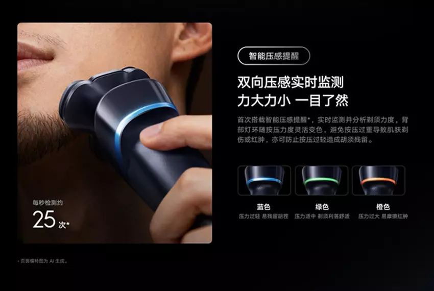 Schwimmender Kopf des Elektrorasierers