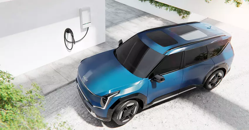 Vehicle-to-Home-Funktion für den Kia EV9: Sie können ein ganzes Haus anschließen