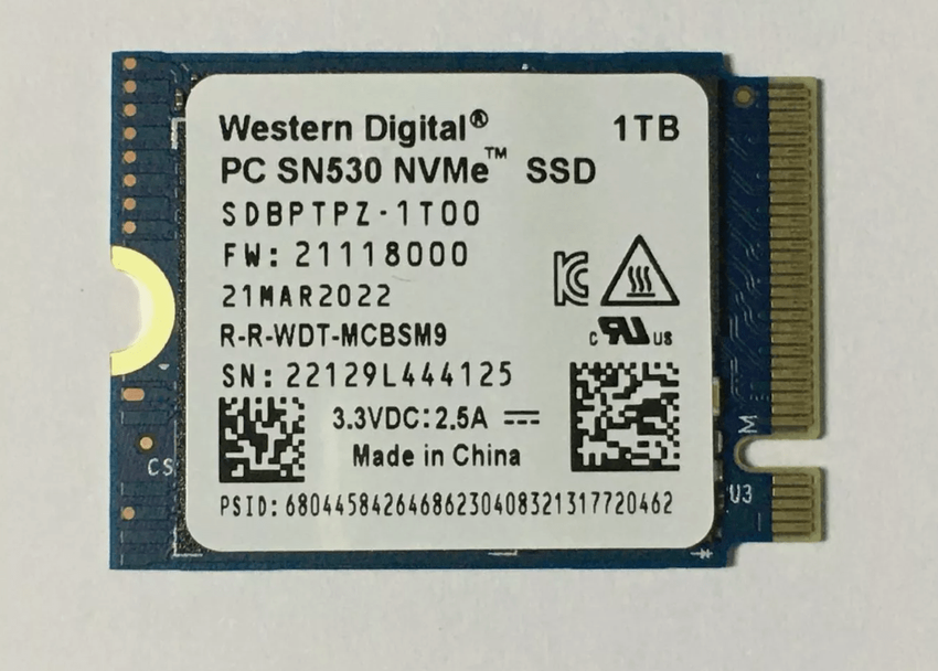 Western Digital SN530 steam deck speicher upgrade