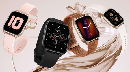 Amazfit GTS 4 - AMOLED-Bildschirm, Herzfrequenz- und Sättigungsmessung, GPS und 150 Sportmodi für 200 €