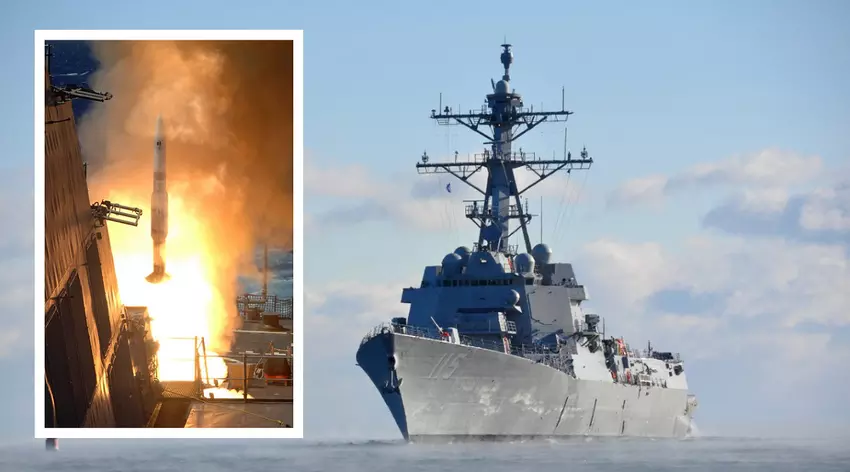 USS Rafael Peralta, ein Zerstörer der Arleigh-Burke-Klasse, hat zum ersten Mal in Australien das Mk-41-Senkrechtstartsystem nachgeladen und einen Vorrat an SM-2-Flugabwehrraketen aufgefüllt