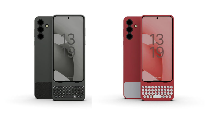 Ein Gehäuse mit einer physischen QWERTY-Tastatur lässt das Samsung Galaxy S25 wie ein BlackBerry-Handy aussehen