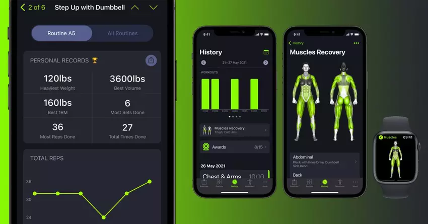 SmartGym für iOS, watchOS, Mac erhält ein großes Update mit Muskelzielen und Erholung, persönlichen Rekorden und vielem mehr