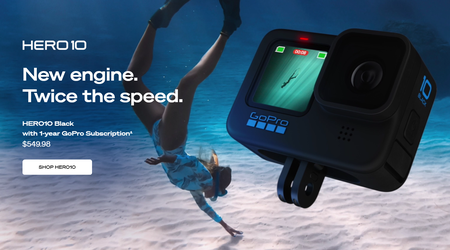 GoPro Hero 10 Black - 4K bei 120 FPS und HyperSmooth 4.0 Stabilisierung für $550