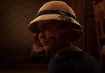 Ein kleines Mädchen in einer gruseligen ...