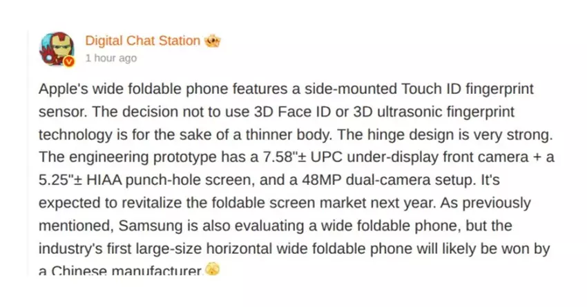 Eine Vorschau auf die Faltfähigkeit des neuen faltbaren iPhones