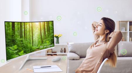 Die neuen Asus-Monitore VU249HFI-W, VU279HFI-W und VU34WCIP-W mit Luftreinigungsfunktion bekämpfen Allergene und Staub