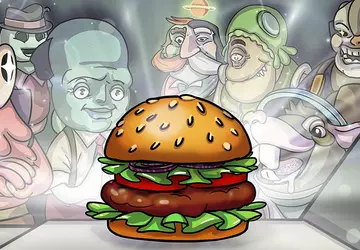 Kochen Sie einen Burger für die ...