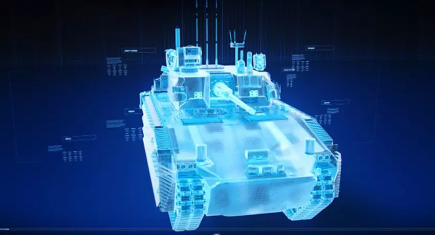 Computergrafik des XM30-Schützenpanzers