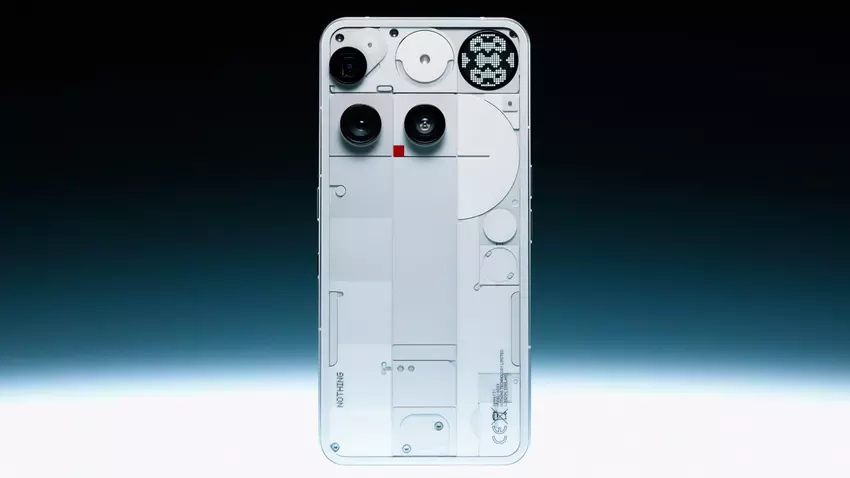 Nichts Telefon (3) auf weißem Hintergrund