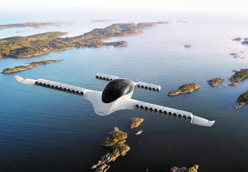 Das Lilium-Lufttaxi konnte eine Geschwindigkeit von ...