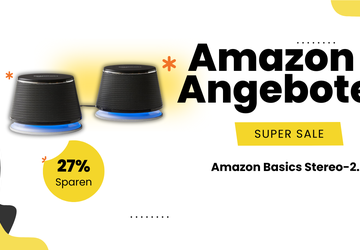 Amazon Basics Stereo 2.0 PC-Lautsprecher – ...