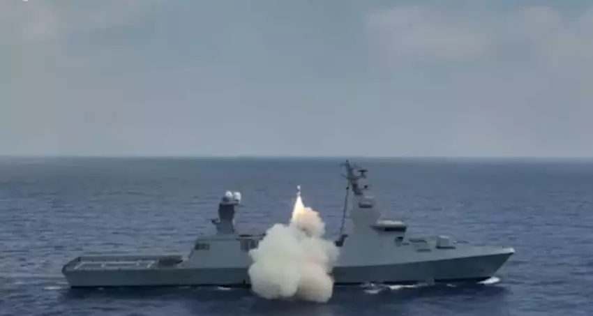 Die israelischen Verteidigungsstreitkräfte haben eine einzigartige Gabriel 5 Anti-Schiffsrakete getestet