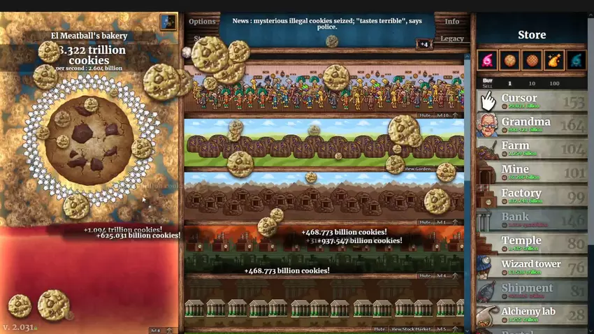 Jetzt können Sie Ihre kostbare Zeit mit Cookies auf Konsolen totschlagen: Cookie Clicker ist jetzt für Switch, Xbox und PlayStation erhältlich