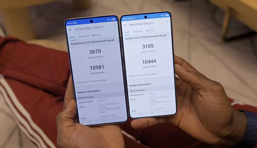 Testergebnisse von Snapdragon 8 Elite Gen5 vs Exynos 2600 in Geekbench