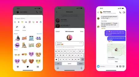 Instagram fügt Echtzeit-Geodaten und Nicknames zu persönlichen Nachrichten hinzu