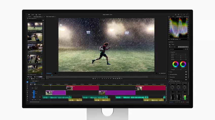 Apple Studio Display XDR mit Adobe Premiere