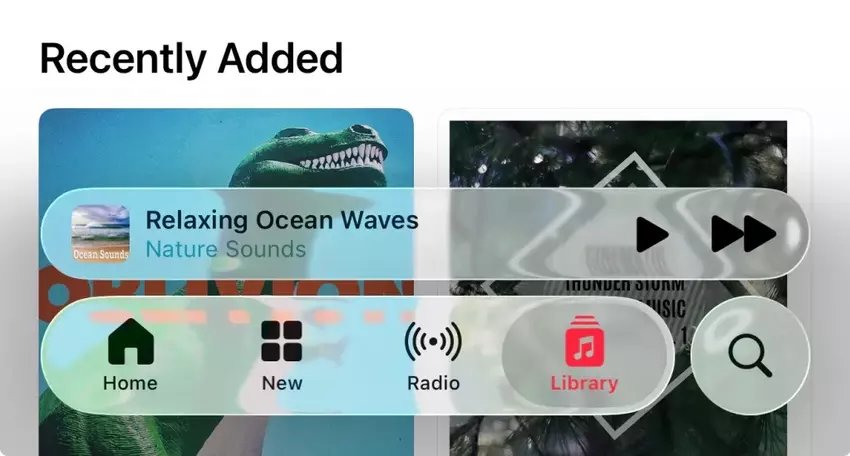 Die Popup-Panels haben wieder einen Glaseffekt. Illustration: 9to5mac.com