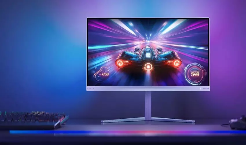 Der neue Philips Evnia-Monitor mit einem QD-OLED-Panel, WQHD-Auflösung und 240 Hz debütierte in Europa