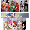 DC X Sonic the Hedgehog-Comicfiguren