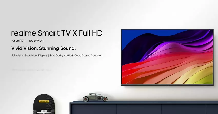 Realme bereitet die Veröffentlichung einer Reihe von Smart TV X Full HD-Fernsehern mit Bildschirmen bis zu 43″, MediaTek-Chip und 24-W-Lautsprechern vor