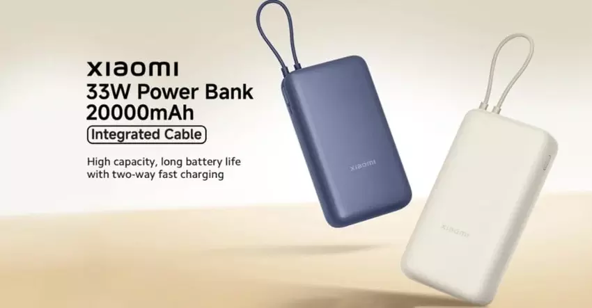 Xiaomi führt die neue 33W 10000 Power Bank mit integriertem Kabel in weiteren europäischen Ländern ein