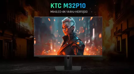 KTC M32P10 - 4K Monitor mit Fat IPS Bildschirm, Mini LED Hintergrundbeleuchtung und 144Hz Bildwiederholrate für $1300