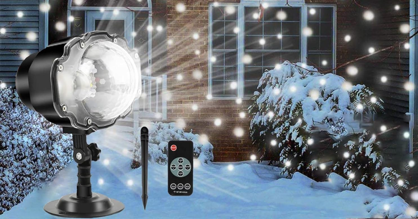 Borelor LED-Weihnachts-Schneeflocken-Projektor 