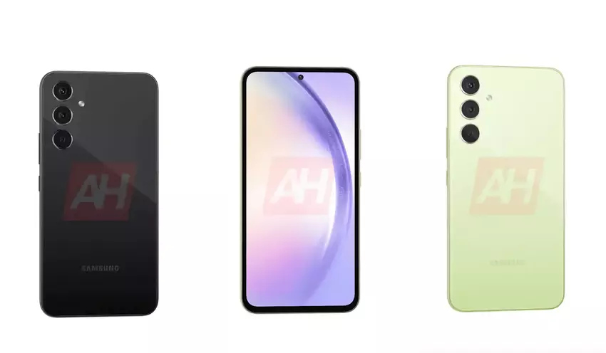 Samsung Galaxy A54 5G erschien auf der offiziellen Renderings: vier Farben und Design im Stil des Flaggschiffs Galaxy S23