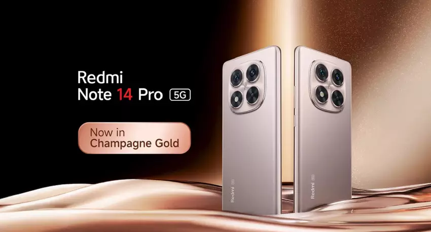 Redmi Note 14 Pro und Pro+ sind jetzt in der eleganten Farbe Champagnergold erhältlich