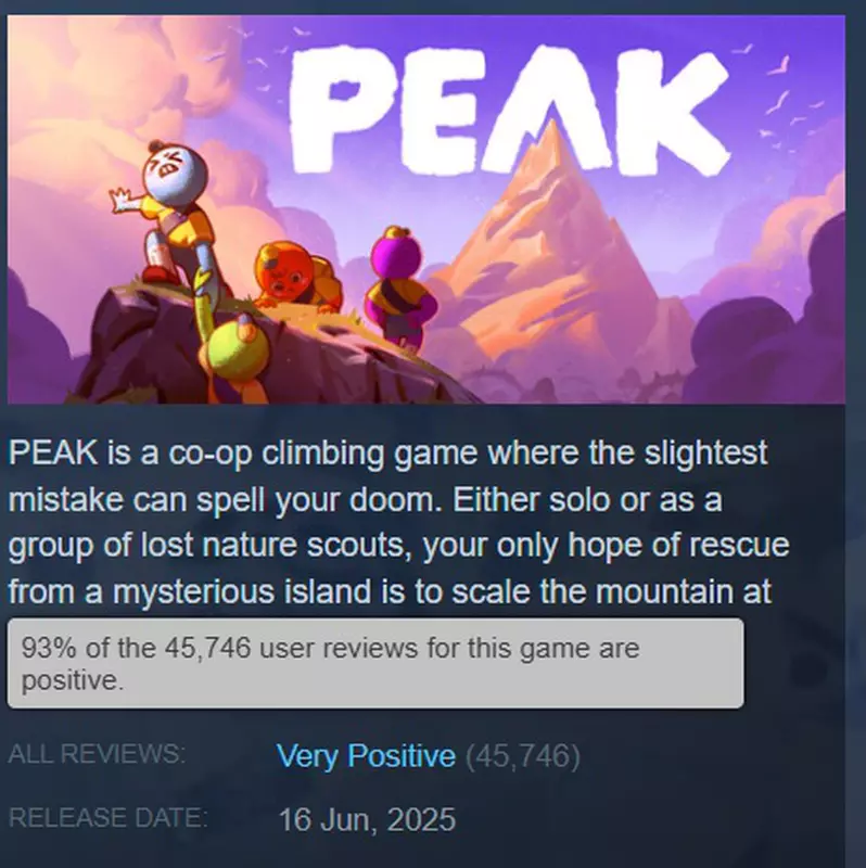 PEAK Arcade Klettersimulator