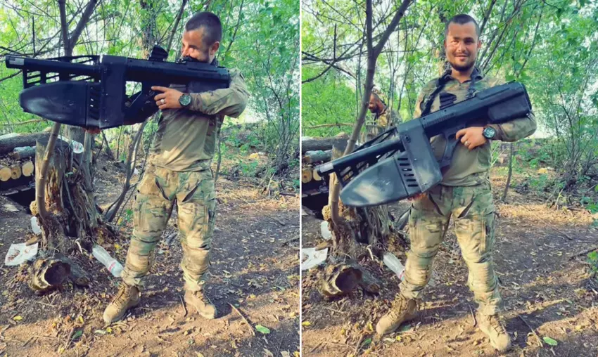 Ukrainisches Militär stellt futuristische Drohnenabwehrkanone DroneDefender vor - sie kann Drohnen in 2 km Entfernung abschießen