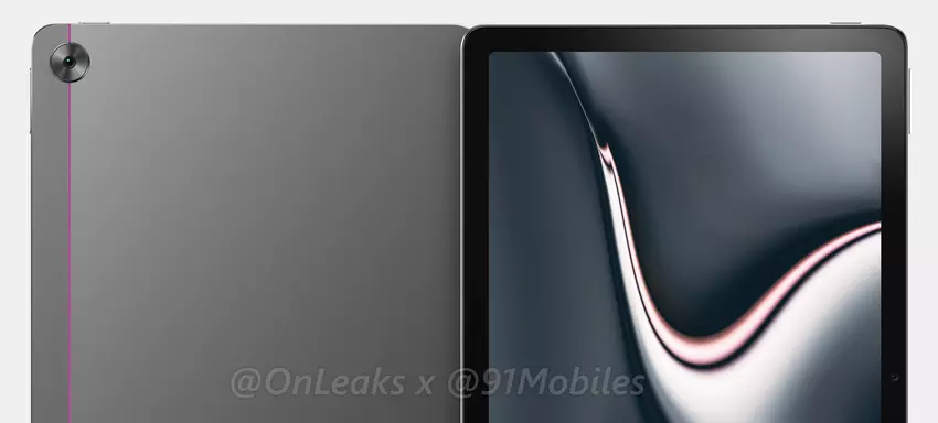 Das erste Realme-Tablet auf Renderings: zwei Kameras, ein Stylus inklusive und ein 7100-mAh-Akku