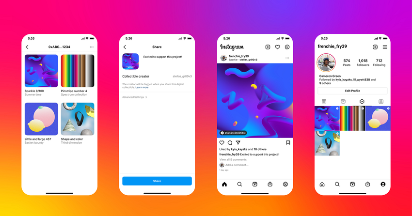 Meta wird die Erstellung und den Verkauf von NFTs über Instagram ermöglichen