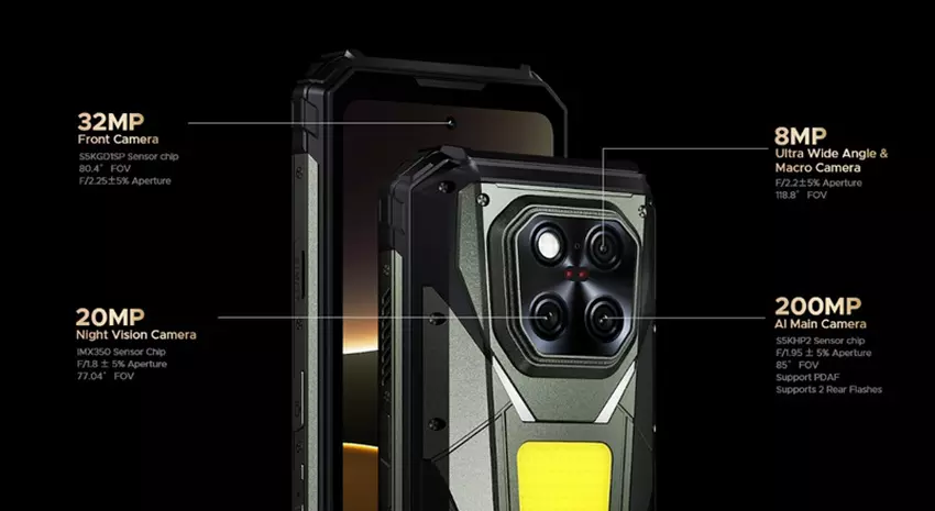 Doogee V Max LR Kamera mit 200MP-Sensor und Nachtsicht