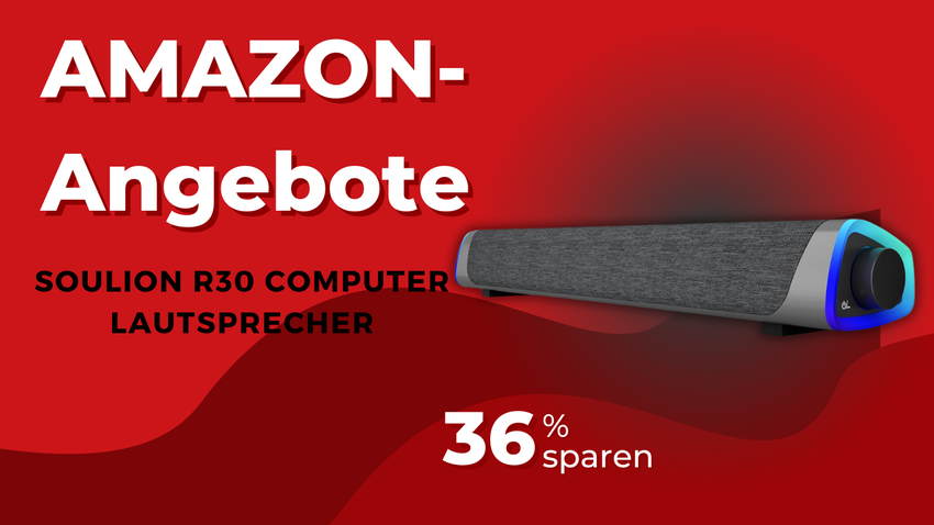 SOULION R30 Computer Lautsprecher mit LED-Beleuchtung – Jetzt 36% günstiger und 12€ sparen!